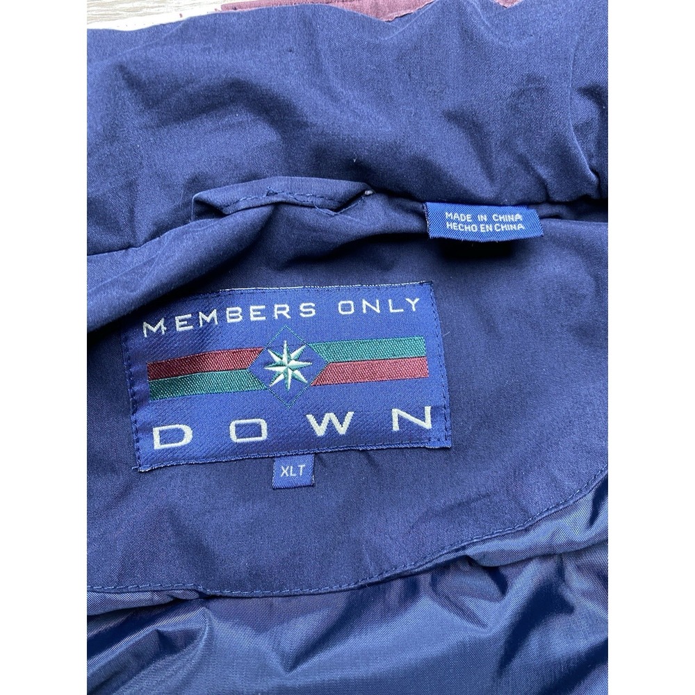 Men's Size XL Tall Members Only Down Mariner Coat Jacket 20% Water Fowl 80% Down - Picture 6 of 8